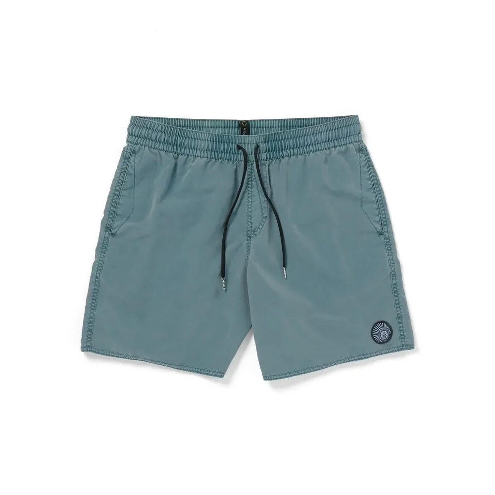 Volcom Men's 17-inch Elastic Waist Surf Swim Trunks Service Blue XL